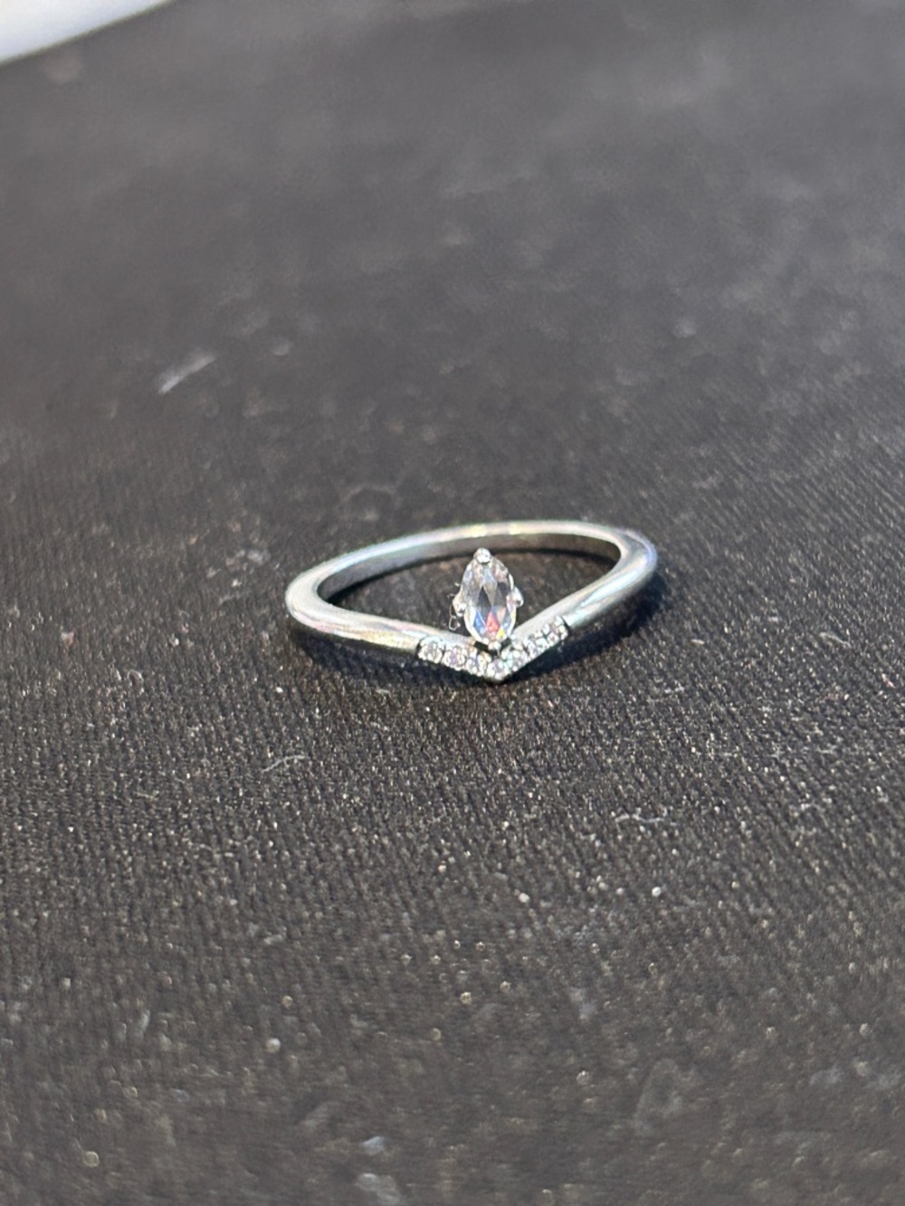 Authentic Pandora Ring 7.5 CLASSIC WISH Size 56 197790CZ preowned polished CZ